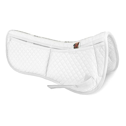 ECP Equine Comfort Products Adjustable Shock Absorbing Memory Foam Half Saddle Pad, Injury Prevention & Pressure Relief, Customizable Fit, Breathable for All Riding Styles - Image 1