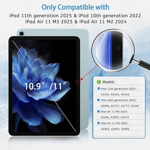 MOBDIK 2 Pack Paperfeel Screen Protector Compatible with iPad A16 11th / 10th Generation (2025/2022) & iPad Air 11 M3 2025 / M2 2024, Crafted for Natural Writing, Less Reflection, Easy Installation thumbnail 2