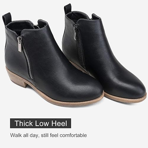 Jeossy Women's 905 Ankle Boots, Classic Low Heeled Short Booties, Casual Comfortable Boots with Wide Widths Available thumbnail 5