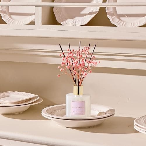 Cocorrína Reed Diffuser Sets - 6.7 oz. White Peach& Oolong Scented Diffuser with 8 Sticks Home Fragrance Reed Diffuser for Bathroom Shelf Decor thumbnail 5