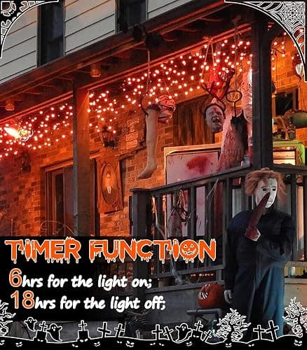 cshare Halloween Decoration Lights,Orange Fall Fairy Lights, 3M/9.8Ft 30 LED with Timer (6 Hours ON | 18 Hours Off) is Battery Operated for Autumn Halloween Door Window Party Room Christmas thumbnail 3