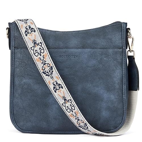 BOSTANTEN Crossbody Bags for Women Trendy Vegan Leather Hobo Purses Shoulder Handbags With Wide Shoulder Strap thumbnail 9