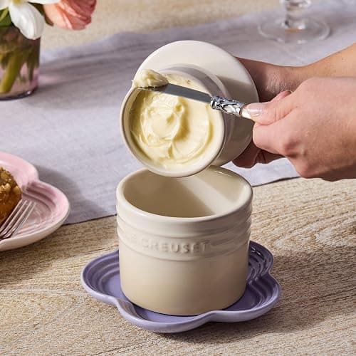 Le Creuset Stoneware Butter Crock, 6 oz., White thumbnail 2