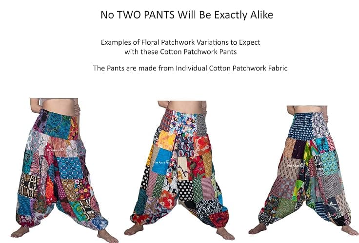 Tribe Azure 100% Cotton Harem Pants Colorful Summer Hippie Yoga Boho Casual Fashion Women thumbnail 5