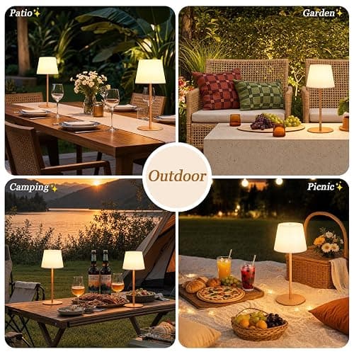 Shower Lamp Rechargeable Waterproof Lamp, Cordless Table Lamp for Bathroom | IP65 Spa-Like Shower Light, 4000mAh Battery Powered, 3 Color Modes, Stepless Dimming and Memory, for Bathtub Outdoor (1Pack) thumbnail 8