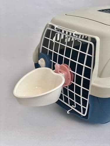 Choco Nose Patented Removable Heart Shaped Food Bowl for Dogs/Puppies/Rabbits/Cats/Guinea Pigs/Chinchillas/Birds -Water Dish for Small Pets or Animals - for Wire Cages or Crates 8 oz, Pink (C607) thumbnail 5