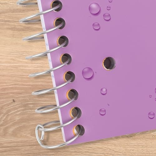 Five Star Spiral Notebook + Study App, 1 Subject, Wide Ruled Paper, 8" x 10-1/2", 100 Sheets, Fights Ink Bleed, Water Resistant Cover, Amethyst Purple (72351) thumbnail 6