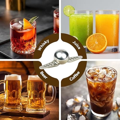 RAWILL 2PC Espresso Cooling Ball Kit, Stainless Steel Espresso Ball Chiller with Stand,Enhance Flavor for Coffee,Bourbon Cocktails,Ideal Gift for Family and Friends thumbnail 6
