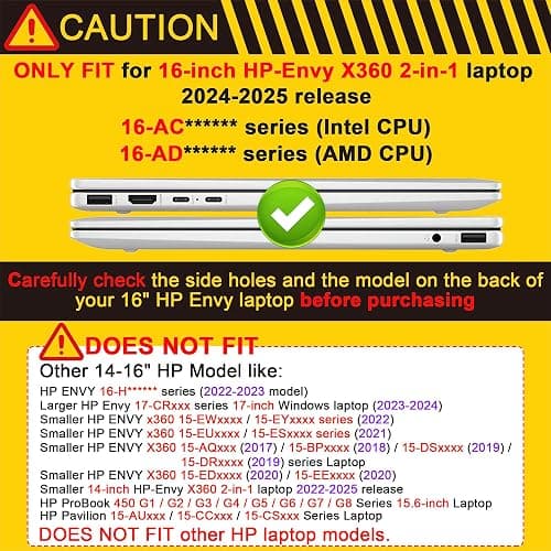 Premium Crystal Case for HP Envy x360 16-inch 2-in-1 Laptop 2024 Release, Creative Patterns Ultra-Slim Lightweight Scratch-Resistant Black Hard Shell with Professional Protection, Forest thumbnail 2