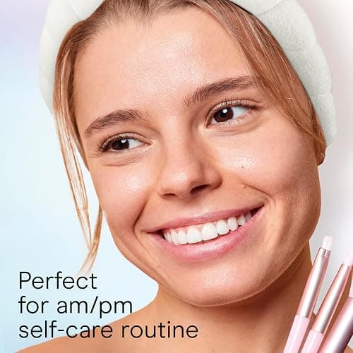 Conair Spa Makeup and Face Washing Headband, Ultra-Absorbent Microfiber Skincare Headband, Soft Terry Cloth, No-Pull Band Gentle on Hair and Head, Bubble Design, Ivory thumbnail 4