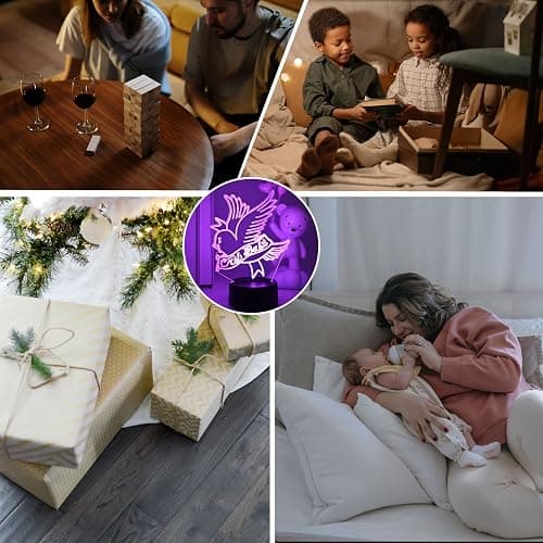 3D Night Light Rapper Lil Peep Led for Home Decoration Gift for Fans Bedroom Decor Light Led Sensor Color Changing Work Desk Lamp-Remote Control thumbnail 7
