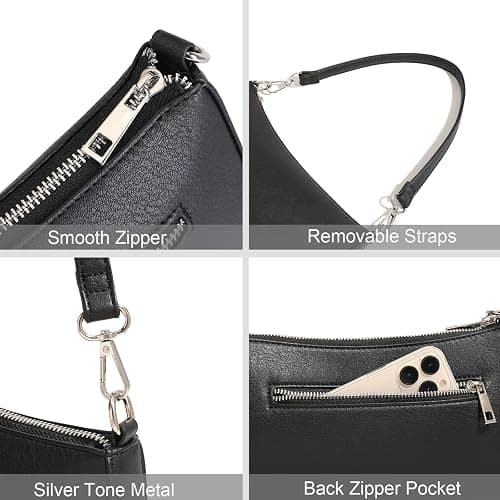 NIUEIMEE ZHOU Small Shoulder bag with 2 Removable Straps Cross Body Clutch Purse Handbag for Women thumbnail 7