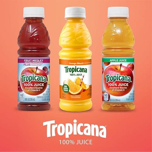 Tropicana 100% Juice 3-flavor Classic Variety Pack,10 Fl Oz (Pack of 24) thumbnail 6