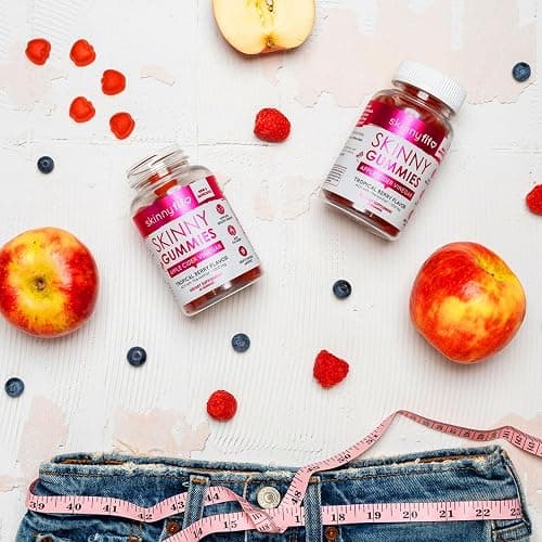SkinnyFit Skinny Gummies Apple Cider Vinegar Gummies w/ The Mother, Healthy Weight, Immune Support, Vitamin B9, B12, Beetroot, Pomegranate, Vegan-Friendly, 60 Count thumbnail 9