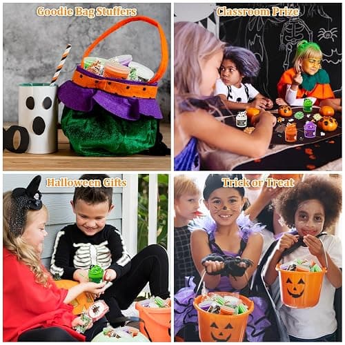Halloween Treat Non Candy for Toddlers-4 PCS Slime Toys Gifts Party Favors | Small Halloween Birthday School Prize for Kids, Goody Bag Basket Pinata Stuffer Fillers Supplies Stuff Trinket for Boys Girls thumbnail 6
