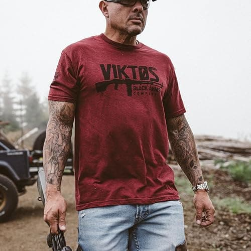 VIKTOS Men's Graphic T-Shirt - Lightweight Durable Cotton/Poly Athletic Tactical Crewneck Short Sleeve Tee with Logo Print thumbnail 6