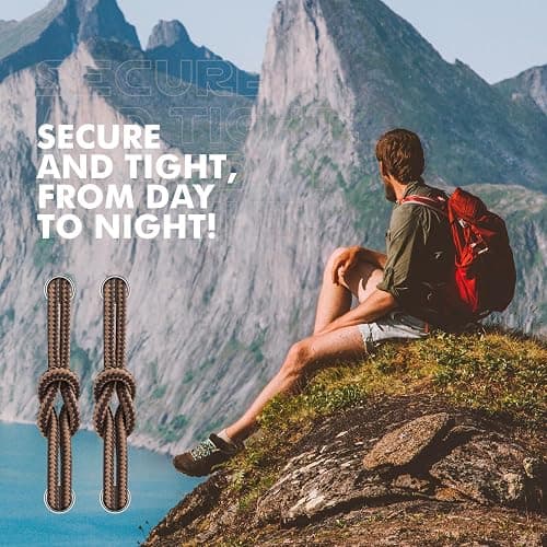 Stepace Round Shoelaces [2 Pairs] Heavy Duty Boot Shoe Laces for Hiking Work Boots thumbnail 7