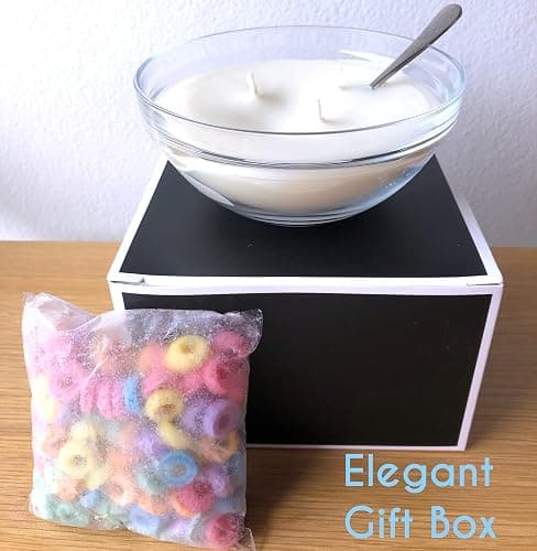 Evovee Fruit Loop Cereal Candle Bowl Gifts - Funny Novelty Food Scented Cute Candle thumbnail 5