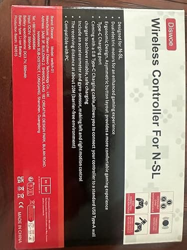 Diswoe Upgraded Wireless Controller for Switch/Lite/OLED/Switch 2 Pro Controller for Switch Remote Joystick Gamepad Supports Wake up, Gyro Axis, Turbo, Dual Vibration and Screenshot Function thumbnail 7