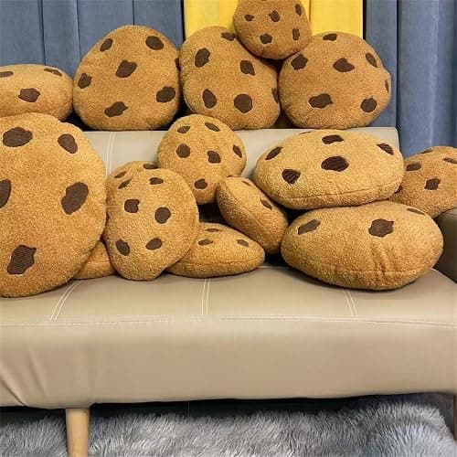 3D Simulation Cookie Pillow, Fun Round Throw Cookie Food Pillows,Suitable for Home Use, Bedroom Sofas, Chairsdecorative Gifts (a4in) thumbnail 7
