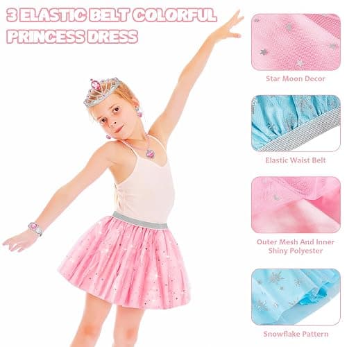 LJZJ Princess Dress Up Toys & Jewelry Boutique, Girls Role Play Gift for 3+ Year Old Girl Toddler ​B-Day Party Favors thumbnail 2