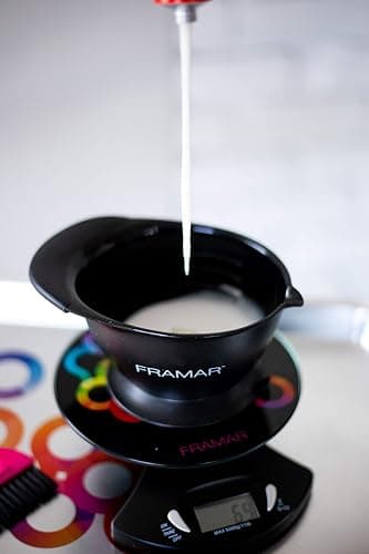 FRAMAR Hair Color Scale for Hair Salon - Digital Scale for Hair Color, for Kitchen, Food, Stylist, Easy to Clean, Accurate - Elegant Black thumbnail 3