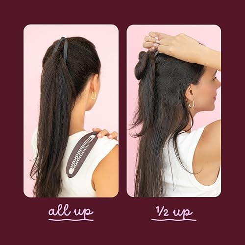 Cobana Banana Clip – Large 6'' Volumizing Hair Clip for Medium to Thick Hair – Secure Hold, No Crease, No Breakage – Hair Accessories for Women, Set of 2 (Black and Brown) thumbnail 5