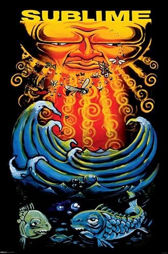 AllPosters Wall Poster Sublime- Sun & Fish, 24x36 - Image 1