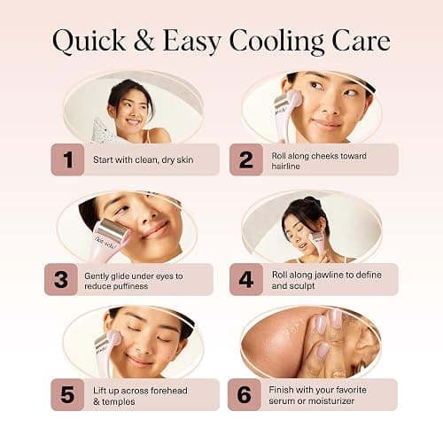 Kitsch Ice Roller for Face – Stainless Steel Face Ice Roller to Reduce Puffiness, Redness & Headaches – Cooling Facial Roller for Skin Care, Irritation Relief & Spa-Like Experience at Home - Pink thumbnail 8