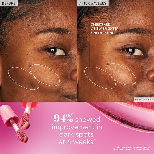 Glow Recipe Niacinamide Dewy Flush Tinted Liquid Blush Serum - Glowy Blush for Cheeks to Smooth, Hydrate & Brighten - Liquid Korean Makeup with Buildable Soft Pink Tint - Cherry Flush (0.4 oz) thumbnail 3