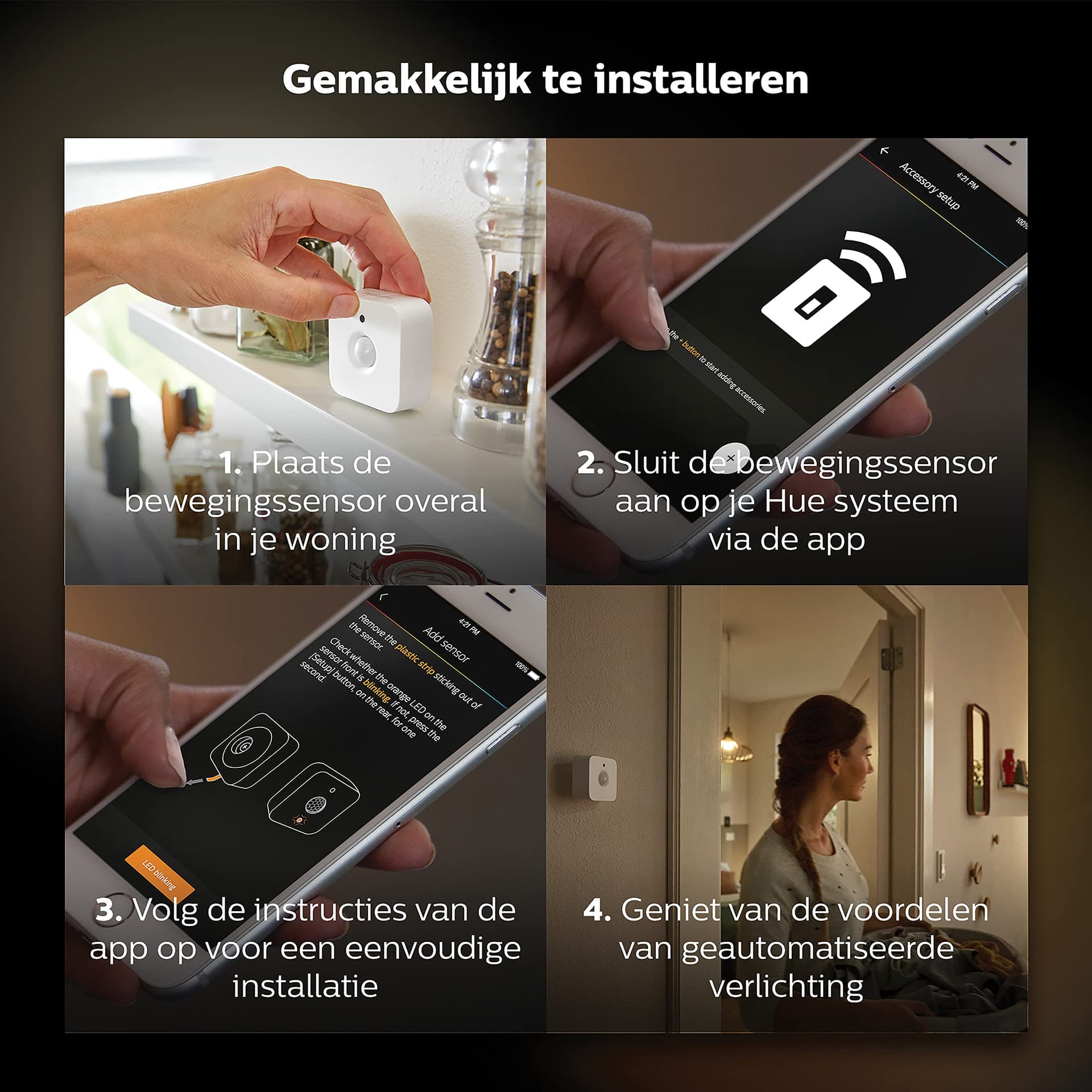 Philips Hue Bewegingssensor - Activeer Je Hue Lampen Bij Beweging - met Ingebouwde Lichtsensor - Overal Eenvoudig te Bevestigen - Verbind met Bridge thumbnail 9