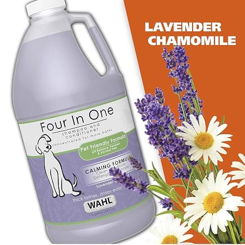Wahl USA 4-in-1 Calming Pet Shampoo for Dogs, Lavender Chamomile, 64 oz | Half Gallon Shampoo For Multi-Dog Families To Clean, Condition, Detangle, And Moisturize Fur During Bath - Model 821000-050 thumbnail 5