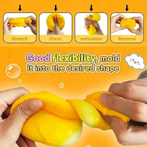 Cheese Squishy Toys – Soft Kawaii Squeeze Fidget Toy for Stress Relief, Cute Sensory Toy for Kids & Adults, Fun Party Favors & Gifts thumbnail 4