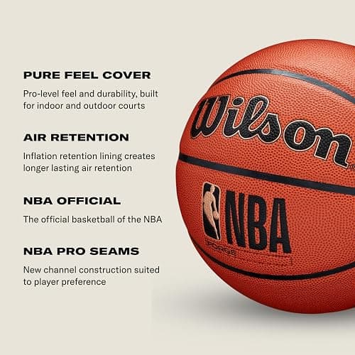 WILSON NBA Forge Indoor/Outdoor Basketball - Brown, Size 7-29.5" thumbnail 7