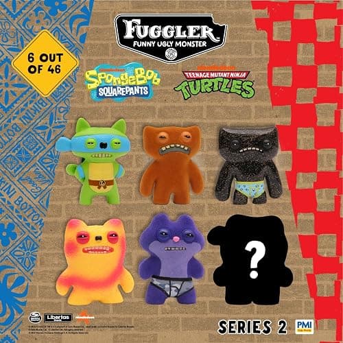 Fuggler Series 2 Collectible 6-Pack Window Box Creepy Funny Plush Figures Including Rare Hidden Surprise Character Paramount Crossovers (Assortment A-G) (Assortment E) thumbnail 3