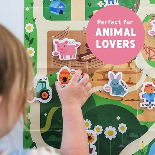 Curious Columbus Fridge Magnets for Toddlers 1-3 Year Olds | Farm Animal Refrigerator Magnets for Kids| Baby ABC Learning and Educational Toys from Babies to Preschool thumbnail 3