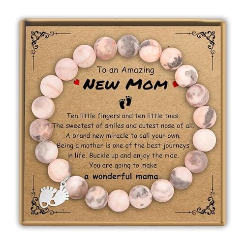 Sereney Mothers Day Gifts for Mom Grandma Daughter 1st New Mom Sister Step Mother Wife Girlfriend Best Friends, Pearl Bracelet as Graduation Gift for Her, Beaded Bracelets as Birthday Gifts for Women - Image 1
