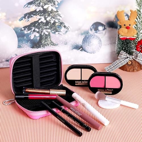 AOLIKOKO All in One Makeup Kit for Women - Full Professional Kit With Pressed Powder, Blush, Eyeliner, Eyeshadow, Mascara, Lip Gloss and Lipstick (Pink) - Set 3 thumbnail 6