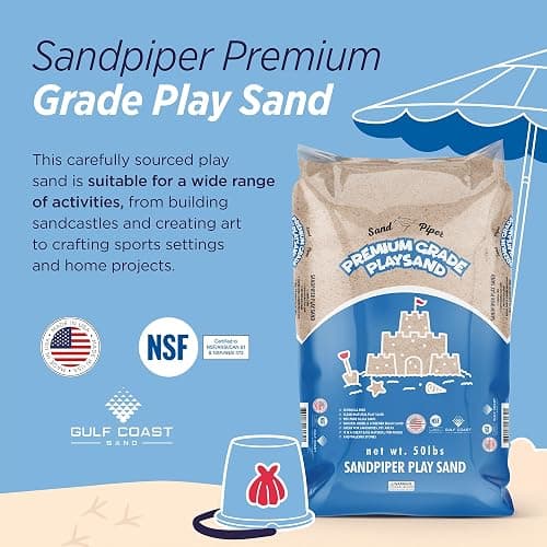 Sandpiper Multiuse Play Sand for Kids, Silica Sand for Sandbox Sand Table Areas, 50 Lbs thumbnail 4