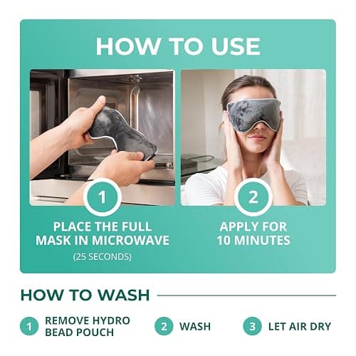 MyHalos® Heated Eye Mask for Dry Eyes - Steam Warm Compress for Eyes - Remove Styes, Chalazion Therapy Warming and Heating Pad Hot Compress - Moist Heat Mask for Blepharitis & MGD - FSA|HSA Eligible thumbnail 6