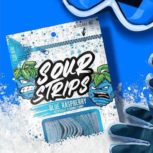 SOUR STRIPS Blue Raspberry Flavored Peg Bag, 3.4 oz. (Pack of 3) thumbnail 7
