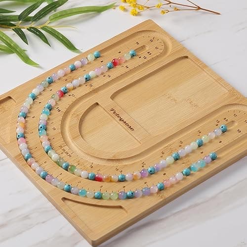 Petoysoso Bamboo Bead Board for Jewelry Making - Necklace and Bracelet Beading Board - Jewelry Making Supplies thumbnail 3