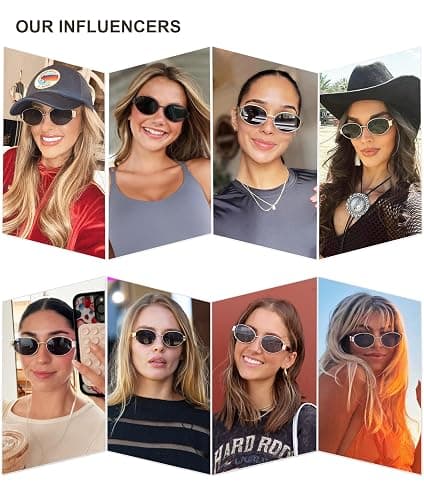 SOJOS Retro Oval Sunglasses for Women Trendy Classic Shades UV400 Protection SJ1256 thumbnail 2