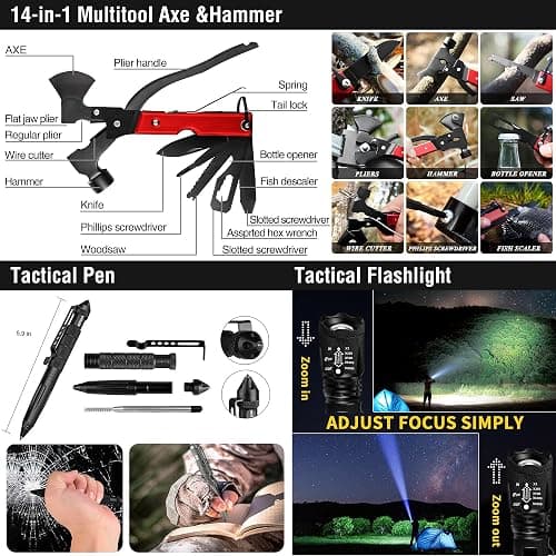 Survival First Aid Kit, 190 Pcs Survival Gear and Medical Supplies, Military IFAK EMT Molle Tactical Pouch for Outdoor, Camping, Hiking, Car, Vehicles and More thumbnail 8