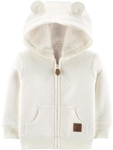 Simple Joys by Carter's Baby Hooded Sweater Jacket with Sherpa Lining - Image 1