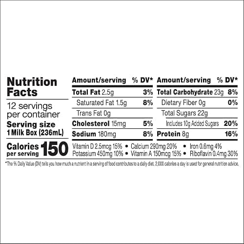 Horizon Organic Shelf Stable 1% Lowfat DHA Omega-3 Chocolate Milk Boxes, 8 fl oz, 12 Count - 8g Protein per Serving, USDA Organic UHT from Pasture-Raised Cows, Ready to Drink for Lunchbox, Travel, or On-the-Go, No Refrigeration Needed thumbnail 6