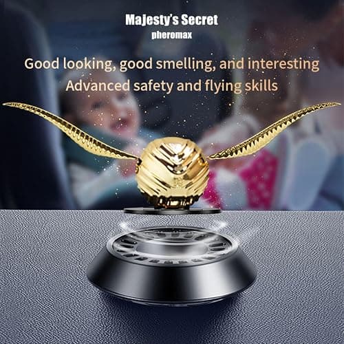 MAJESTY`S SECRET PHEROMAX Solar Car Air Freshener Diffuser, Odor Eliminator for Vehicle Scenting Device, Long Lasting Scent for Auto, Automotive Accessories Interior Scent Diffuser (gold) thumbnail 6