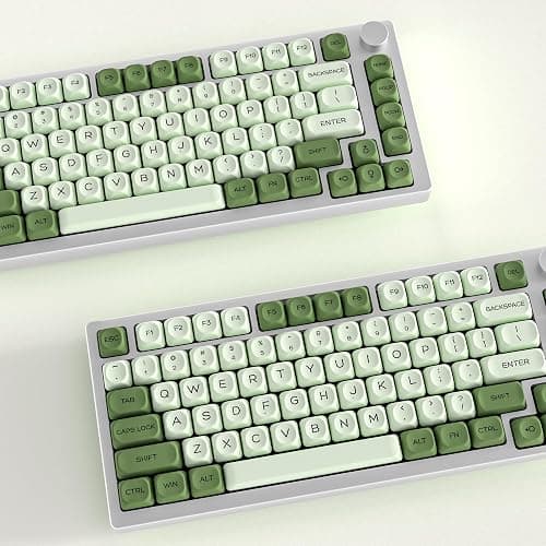 YMKPVR KBDiy Matcha KOA Profile Keycaps 60 75 100 Percent,Dye-Sublimation PBT Green Cute Custom Keyboard Keycap,143 Key Cap Set for Cherry Gateron MX Switches Mechanical Keyboards thumbnail 7