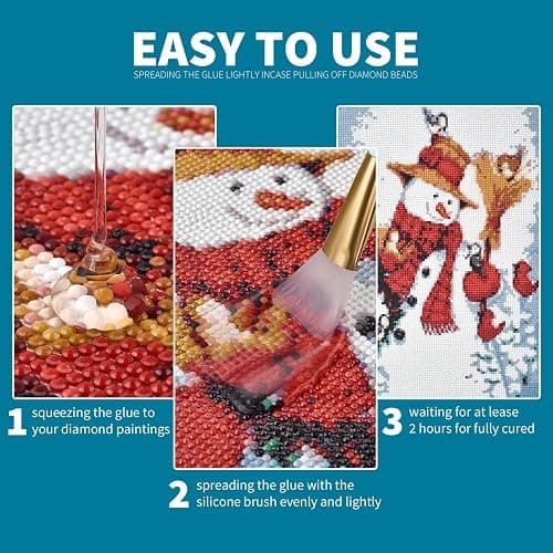 LANBEIDE 200ML Diamond Painting Sealer with Silicone Brush, Updated 5D Diamond Painting Glue Sealer Permanent Hold & Shine Effect Conserver for Diamond Painting and Jigsaw Puzzles (7 OZ) thumbnail 5