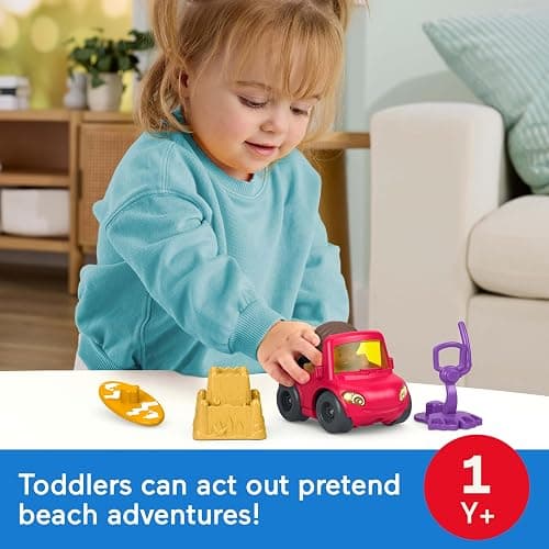 Fisher-Price Little People Beach Day Figure & Vehicle Set | 5 Pieces, Outdoorsy Pretend Play, Toddlers & Preschool Kids Ages 1+ Years thumbnail 3